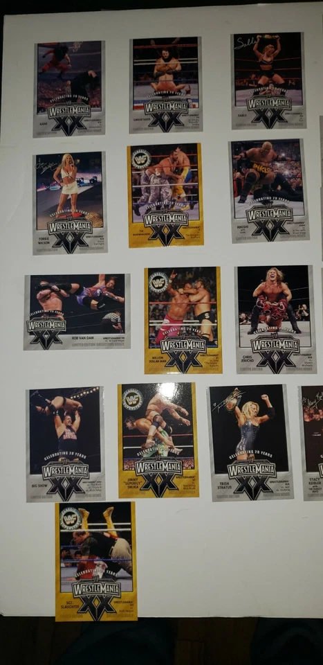 Tarjetas promocionales WWE WWF WrestleMania XX PPV 2003-2004 muy raras casi como nuevas Foto 2 de 4