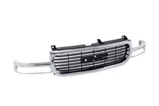 Chrome Grille w/Black Insert Trim Fit 00-06 GMC Yukon XL 99-02 Sierra 1500 2500