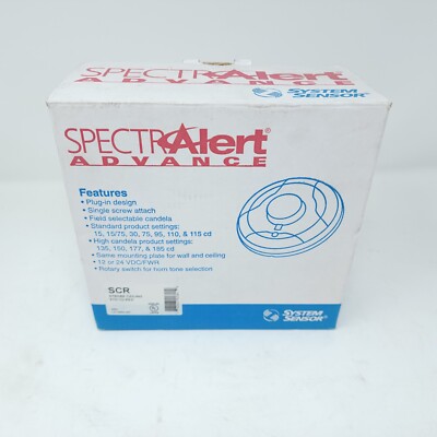 System Sensor SCR Ceiling Mount Fire Strobe Light - Red