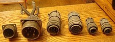 LOT 6 Amphenol Unmatched Plugs USED FREE Shipping