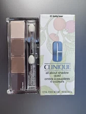 Clinique all About Shadow Quad - #01 Teddy Bear - 0.16 oz / 4.8g - BNIB