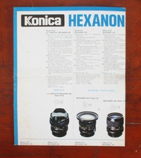KONICA HEXANON LENSES SALES BROCHURE/175154