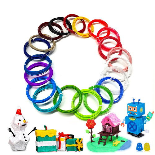 PLA 3D Pen Filament Refills, 20 Colors 1.75Mm 3D Pen Refills Set Smooth Printing