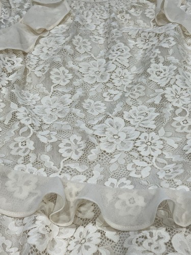 Sundance Lace Dress Small D'orsay Ruffles Cottage Core Cream Wedding NWT - Picture 7 of 10