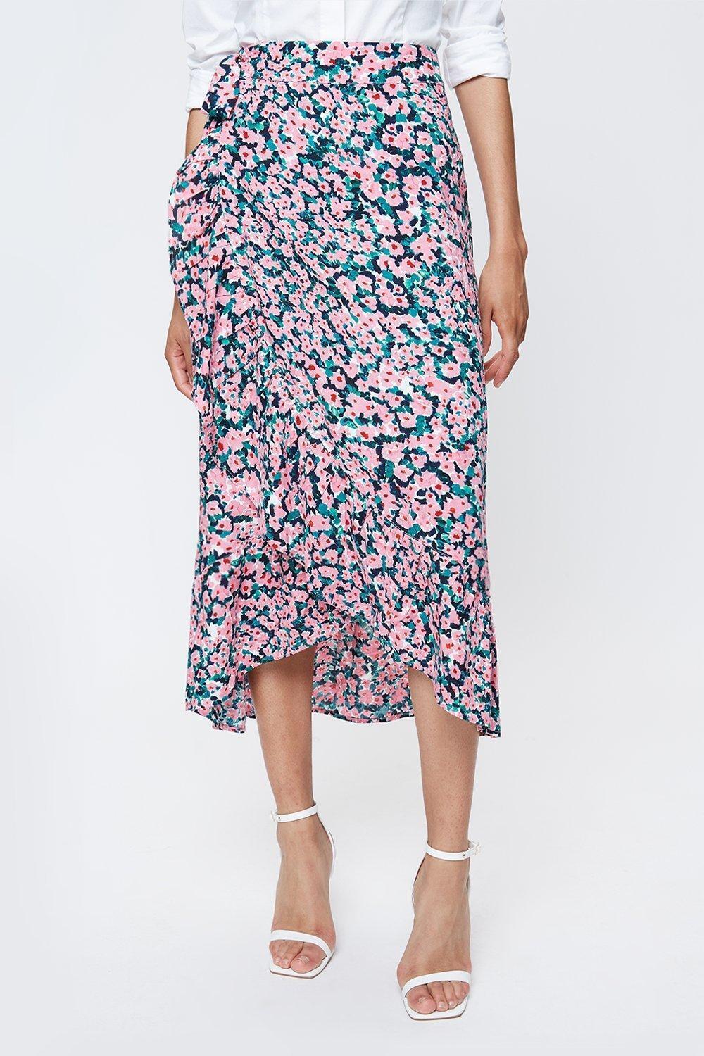 ПРОДАЕТСЯ МОДЕЛЬ DOROTHY PERKINS DAMEN ROSA BLUMEN MIDI WICKELROCK NEU (артикул 191), бывшая В УПОТРЕБЛЕНИИ.
