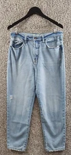 Rewash Super High Rise Jeans Blue Denim Sraight Leg Distressed Juniors Size 9