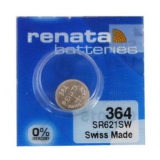 1 x 364 Battery SR621SW AG1 SR60 Watch Batteries Silver 1.55V quartz renata 