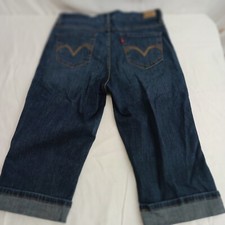 Levis 512 Jeans Size 12 Womens Perfectly Slimming Capri Stretch Blue Denim