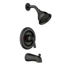 MOEN Banbury Trim Kit Tub and Shower Faucet 1.75 GPM in Matte Black with Valve