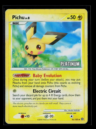Pokemon 2013 Platinum Pichu #45/100