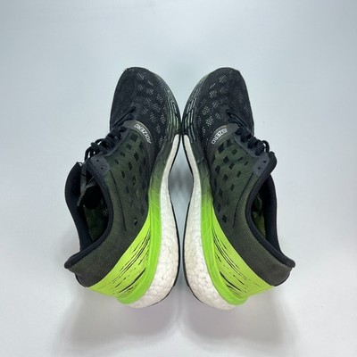 Adidas Adizero Boston 9 Black Signal Green Running Shoes 