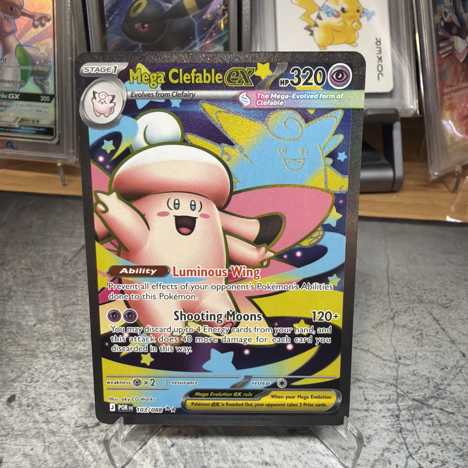 Mega Clefable ex 103/088 Ultra Rare Perfect Order Pokemon Holo Near Mint