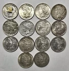 Lot of 14 Morgan & Peace Silver Dollars