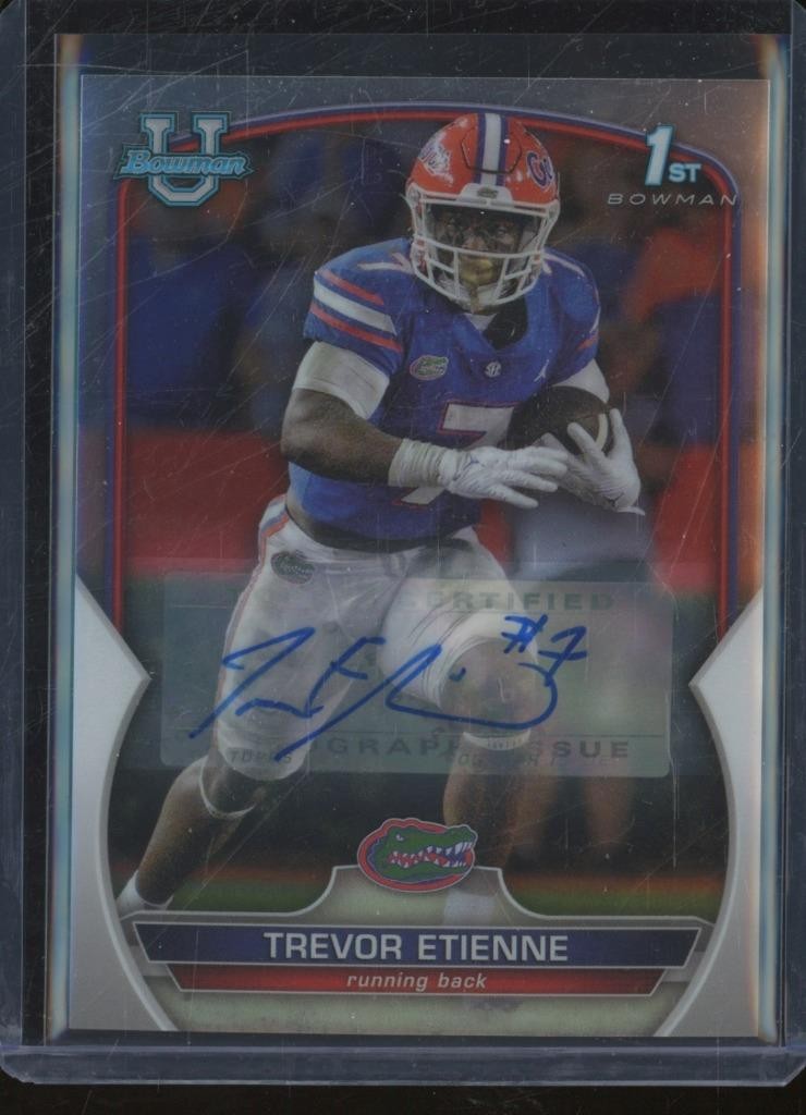 2022 Bowman University Chrome TREVOR ETIENNE #69 RC 1st Auto Florida FB1