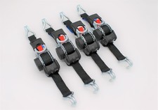 Automatik-Spanngurt/Zurrgurt, LxB: 1,8 m x 25 mm, mit Spitzhaken, schwarz, 4 St.