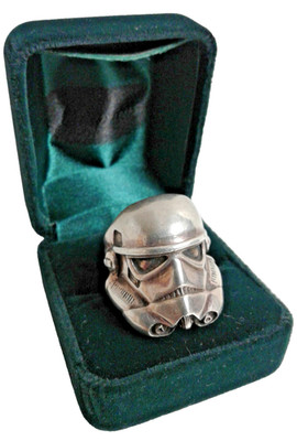 .925 Solid Sterling Silver Star Wars STORM TROOPER Mens Ring