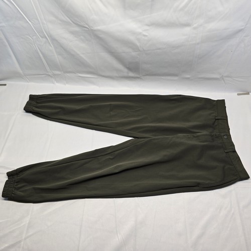 Uniqlo Ezy Jogger Pants Mens M (30x27) Dark Green Jogger Stretch Tapered Pockets