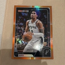 Topps 2026 NBA Hoops Dylan Harper RC Rookie #7 San Antonio Spurs Orange Parallel