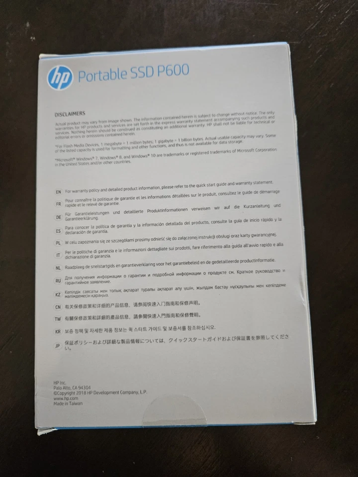 HP 1TB Portable SSD P600 External 2.5 Inch (3XJ08AAABC) Solid State Drive - Image 2 of 2