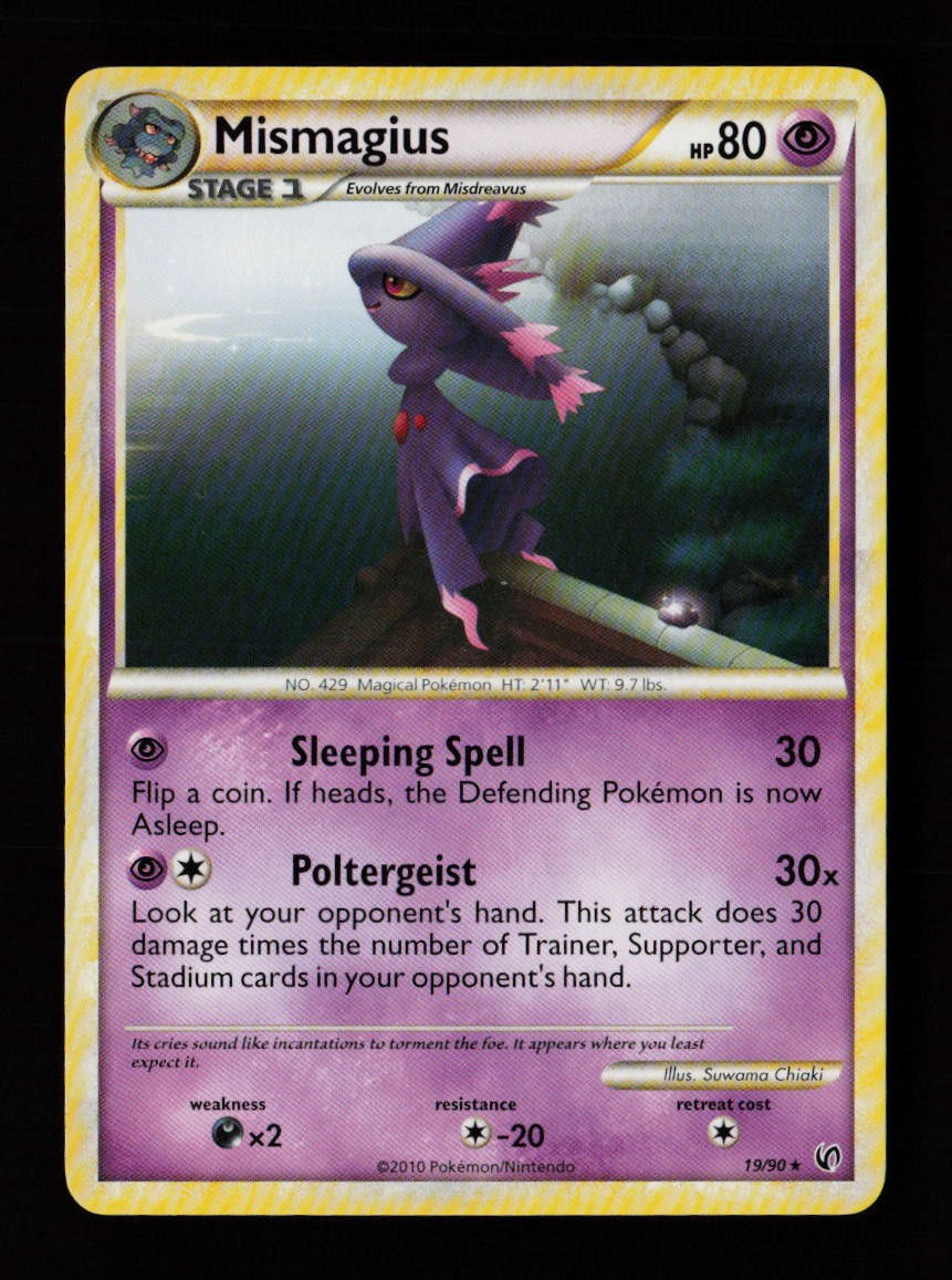 Mismagius 19/90 Rare Undaunted Pokémon Card