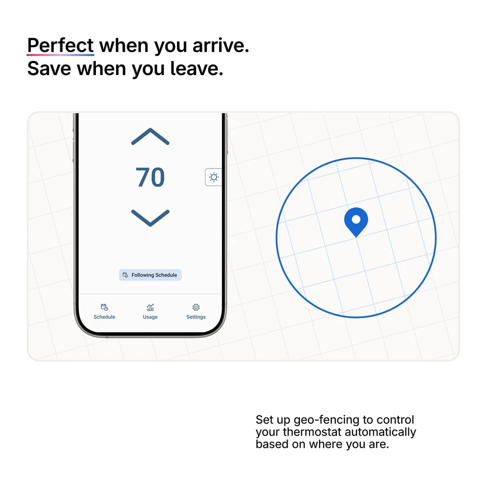 Smart Thermostat for Electric Baseboard Heaters 240V | Remote Control with 10... - Image 4 of 4