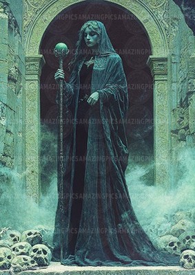Hel Norse Goddess Kunstdruck Underworld Death Rebirth Nordic Pagan Viking AH26