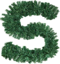 9 FT Artificial Spruce Green Garland Xmas Decorations for Outdoor & Indoor Use