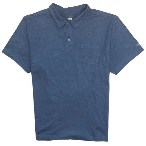 The North Face Men's Blue 2XL Short Sleeve Cotton Polo Shirt