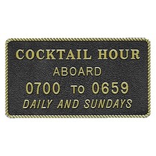 Bernard Engraving FP013 "Cocktail Hour" Fun Plaque
