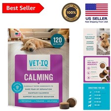 120 Calming Chews for Dogs - Promotes Relaxation Stress Relief, Hickory Flavor