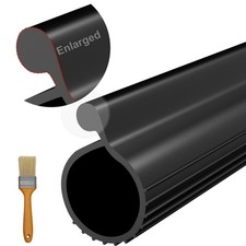 8ft Garage Door Bottom Weather Stripping P Bulb Seal, Single-Channel Doors