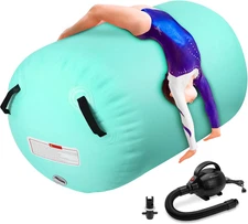Gymnastics Air Roller Barrel and Inflatable Tumble Mat, Air Barrel and Gymnastic