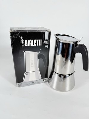 Bialetti Venus Mokkakanne Kaffeemaschine 10 Tassen Edelstahl Silber