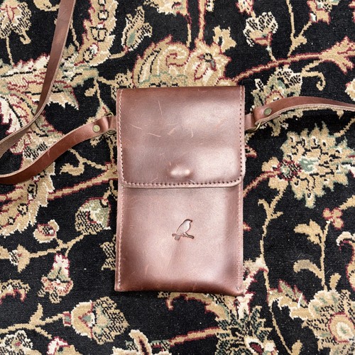 Leather cell phone crossbody Purse Bag