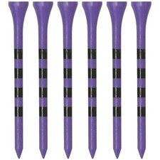 Striped Wooden Golf Tees with Colors, 3 1/4 Inch, 100 Count, Colorful Natural...