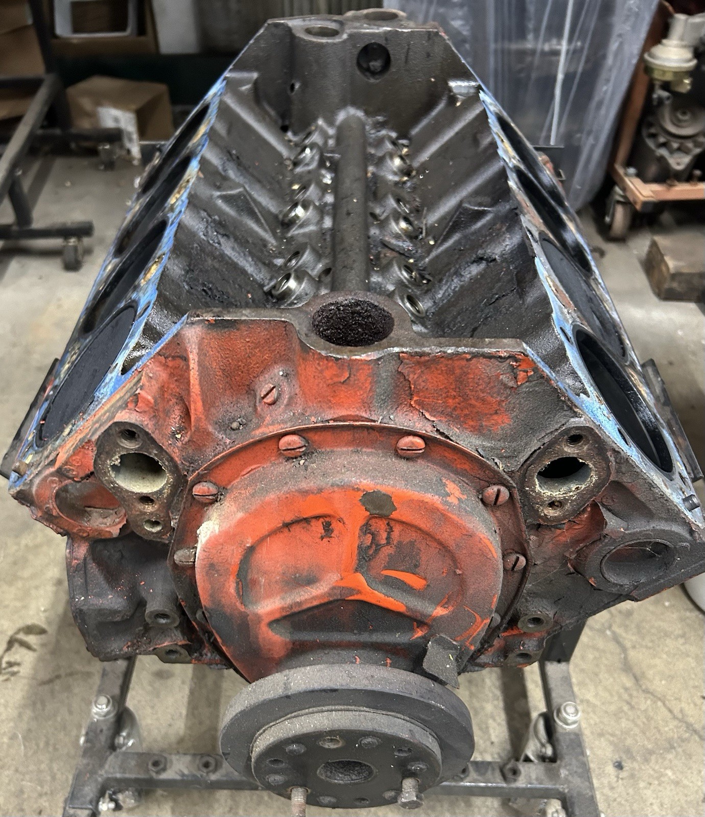 Chevy SB 283 Engine Short Block Assembly 3849852 Dated G285 (F0730WA ...