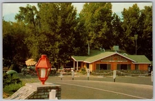 Vtg Postcard Holiday Village Motel and Dining Room Oakhurst, CA 1960s