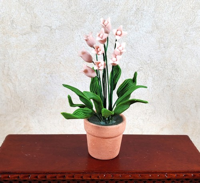 #ad #ad Dollhouse Large Pink Lily of the Valley in Terra Cotta Pot 1:12 Scale Miniature $13.99
