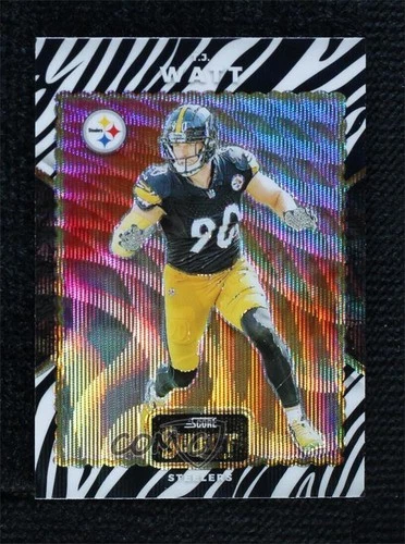 2024 Panini Select Score Select Throwback Zebra Prizm TJ Watt #15