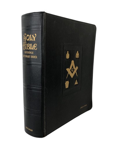 Dictionnaire index édition maçonnique Holman 1956 Sainte Bible plaques couleur etc - Photo 2/22