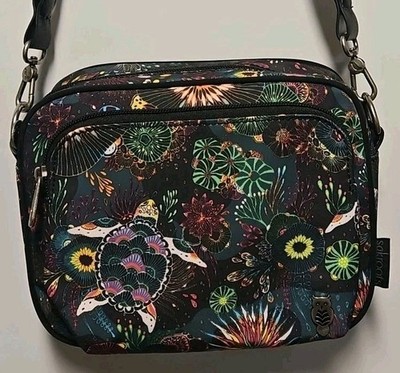 Sakroots Midnight Sea Escape Westwood Crossbody Sea Turtle Reef Pattern