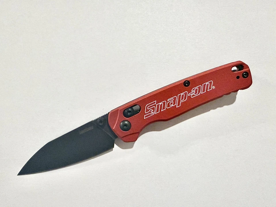 *NUEVO* Navaja de Bolsillo Plegable Snap-on KERSHAW 6105 BEL AIR EDC Hoja de Bloqueo ROJA Foto 4 de 4