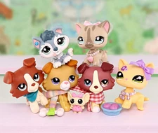 Free Shipping】6X/Set LPS Little Pet Toy Model with Accessories for Kid Xmas Gift