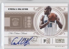 2010-11 Playoff National Treasures Signatures 10/25 Emeka Okafor #65 Auto 0c3