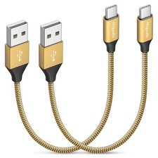 etguuds USB to USB C Cable 1ft, 2-Pack USB A to Type C Charger Cord Fast Char...