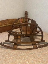 Vintage 1950s Wooden Teeter Tot Bounce Baby Rocker  Duck Graphics