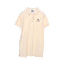 【Dresses】PRADA Logo 7 Print Sweatshirt Dress Cotton Off-White Prada