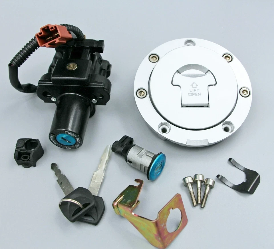 Juego de llaves de bloqueo de asiento con tapa de combustible interruptor de encendido para Honda CB600F Hornet 2007-2013 Foto 2 de 4