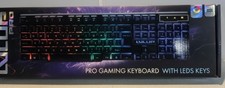 LVLUP Pro Gaming Keyboard With LED Keys . NEW