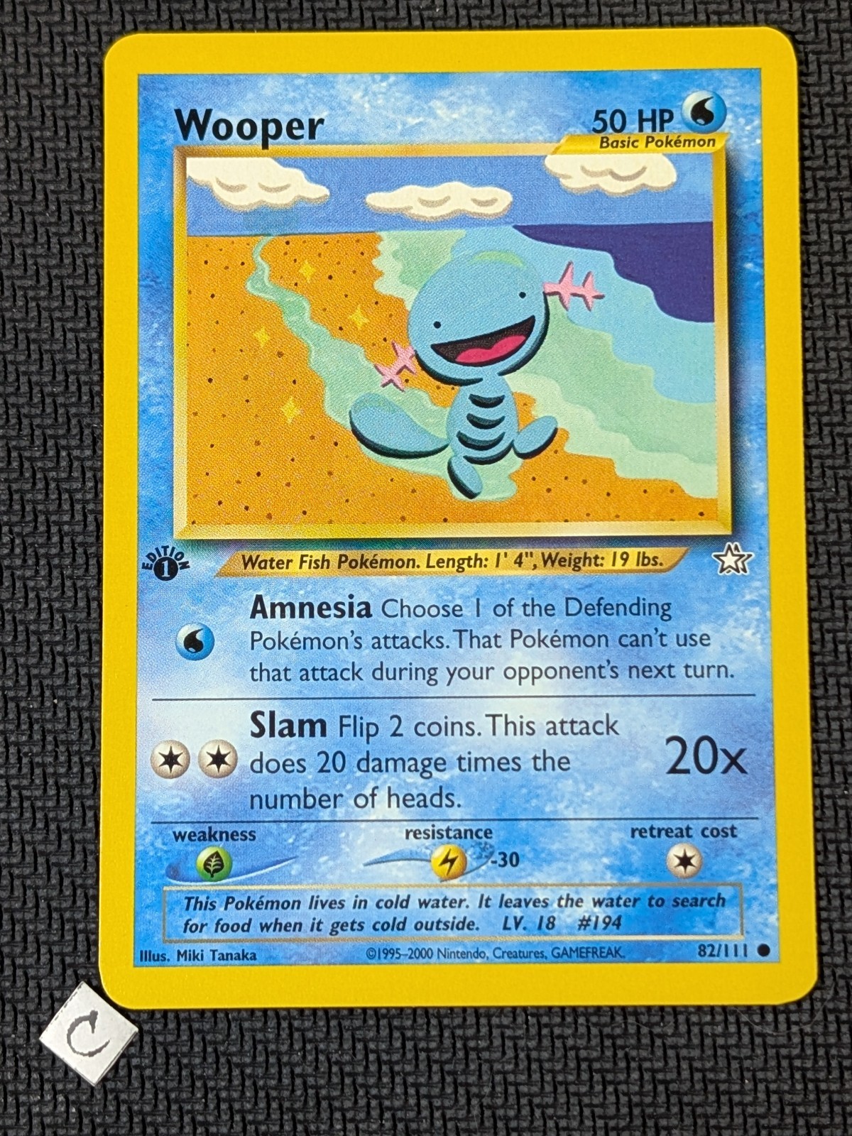 Wooper 82/111 - Neo Genesis 1st Edition Pokemon TCG NM